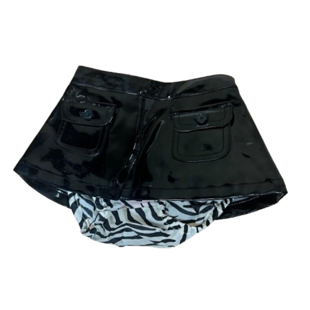 NWT GYMBOREE Patent Leather Zebra Print Skirt w Diaper Cover Bloomers Size 12-18